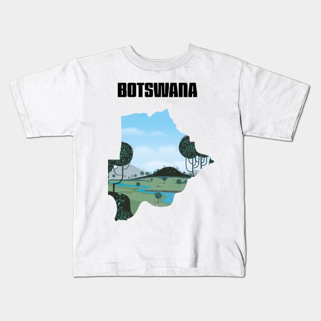 Botswana Kids T-Shirt by nickemporium1